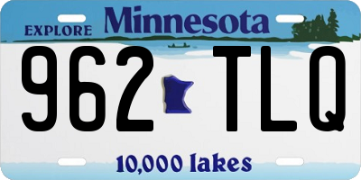 MN license plate 962TLQ