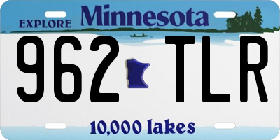 MN license plate 962TLR
