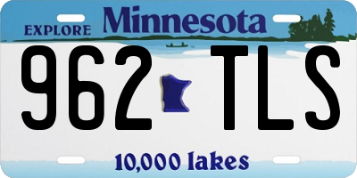MN license plate 962TLS