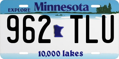 MN license plate 962TLU