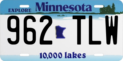 MN license plate 962TLW