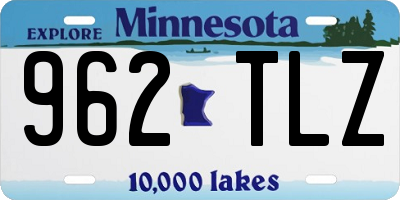 MN license plate 962TLZ