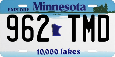 MN license plate 962TMD