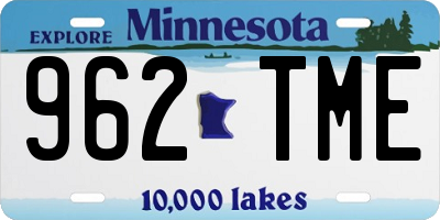 MN license plate 962TME