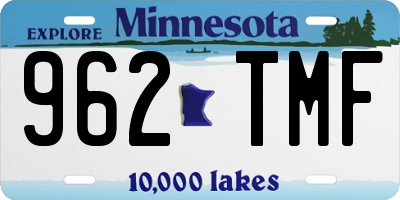 MN license plate 962TMF