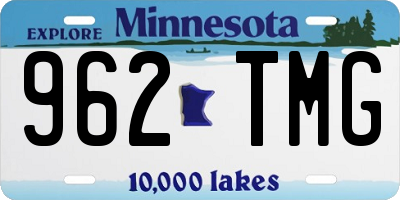 MN license plate 962TMG