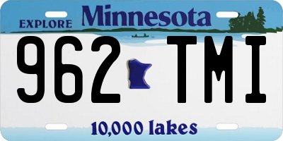 MN license plate 962TMI