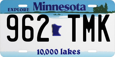 MN license plate 962TMK