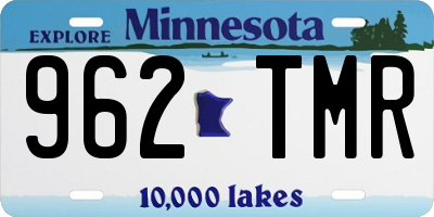 MN license plate 962TMR