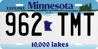 MN license plate 962TMT
