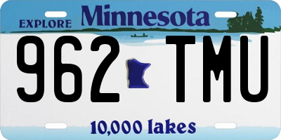 MN license plate 962TMU