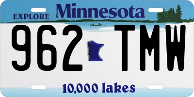 MN license plate 962TMW