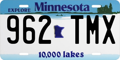 MN license plate 962TMX