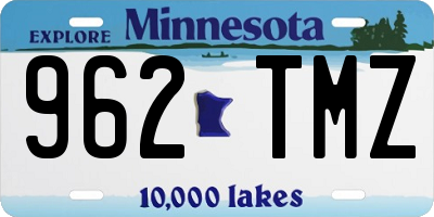 MN license plate 962TMZ