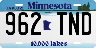 MN license plate 962TND