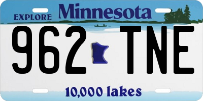 MN license plate 962TNE