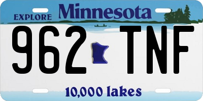 MN license plate 962TNF