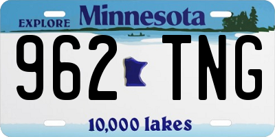 MN license plate 962TNG
