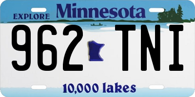 MN license plate 962TNI