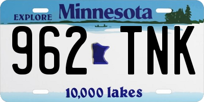 MN license plate 962TNK
