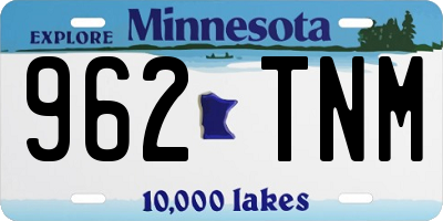 MN license plate 962TNM