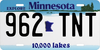 MN license plate 962TNT