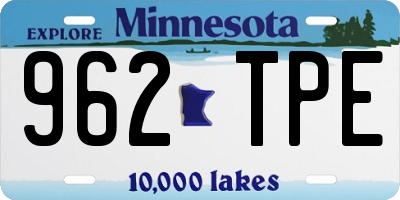 MN license plate 962TPE
