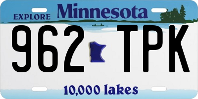 MN license plate 962TPK