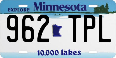 MN license plate 962TPL