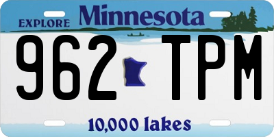 MN license plate 962TPM