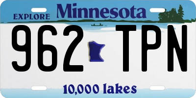 MN license plate 962TPN