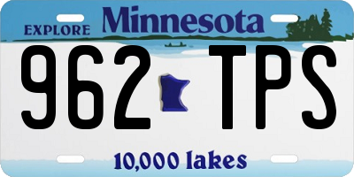 MN license plate 962TPS