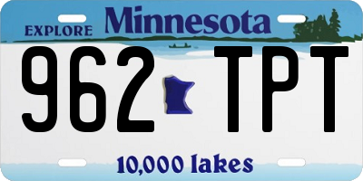 MN license plate 962TPT