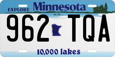 MN license plate 962TQA