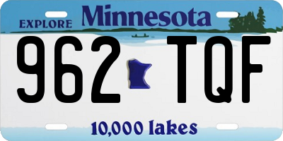 MN license plate 962TQF