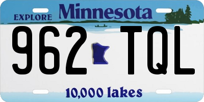 MN license plate 962TQL