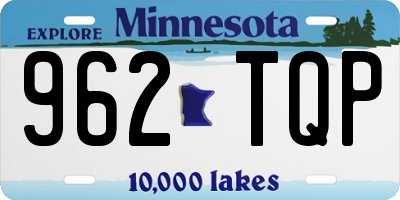 MN license plate 962TQP