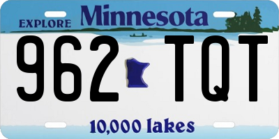 MN license plate 962TQT
