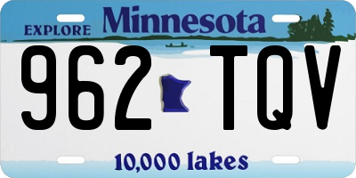 MN license plate 962TQV