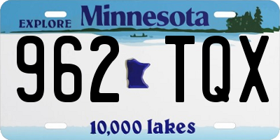 MN license plate 962TQX