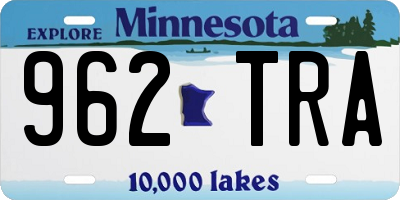 MN license plate 962TRA