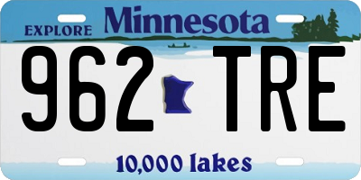 MN license plate 962TRE