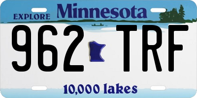 MN license plate 962TRF