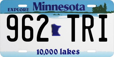 MN license plate 962TRI