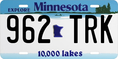 MN license plate 962TRK