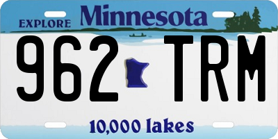 MN license plate 962TRM