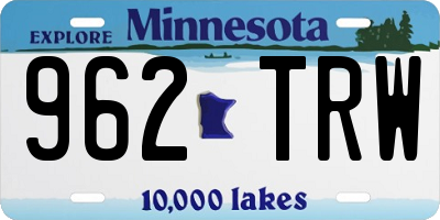 MN license plate 962TRW
