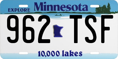 MN license plate 962TSF