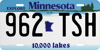 MN license plate 962TSH