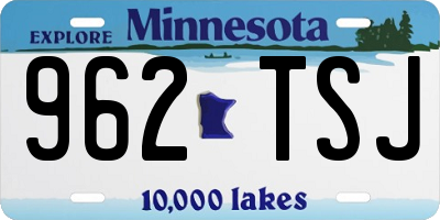 MN license plate 962TSJ